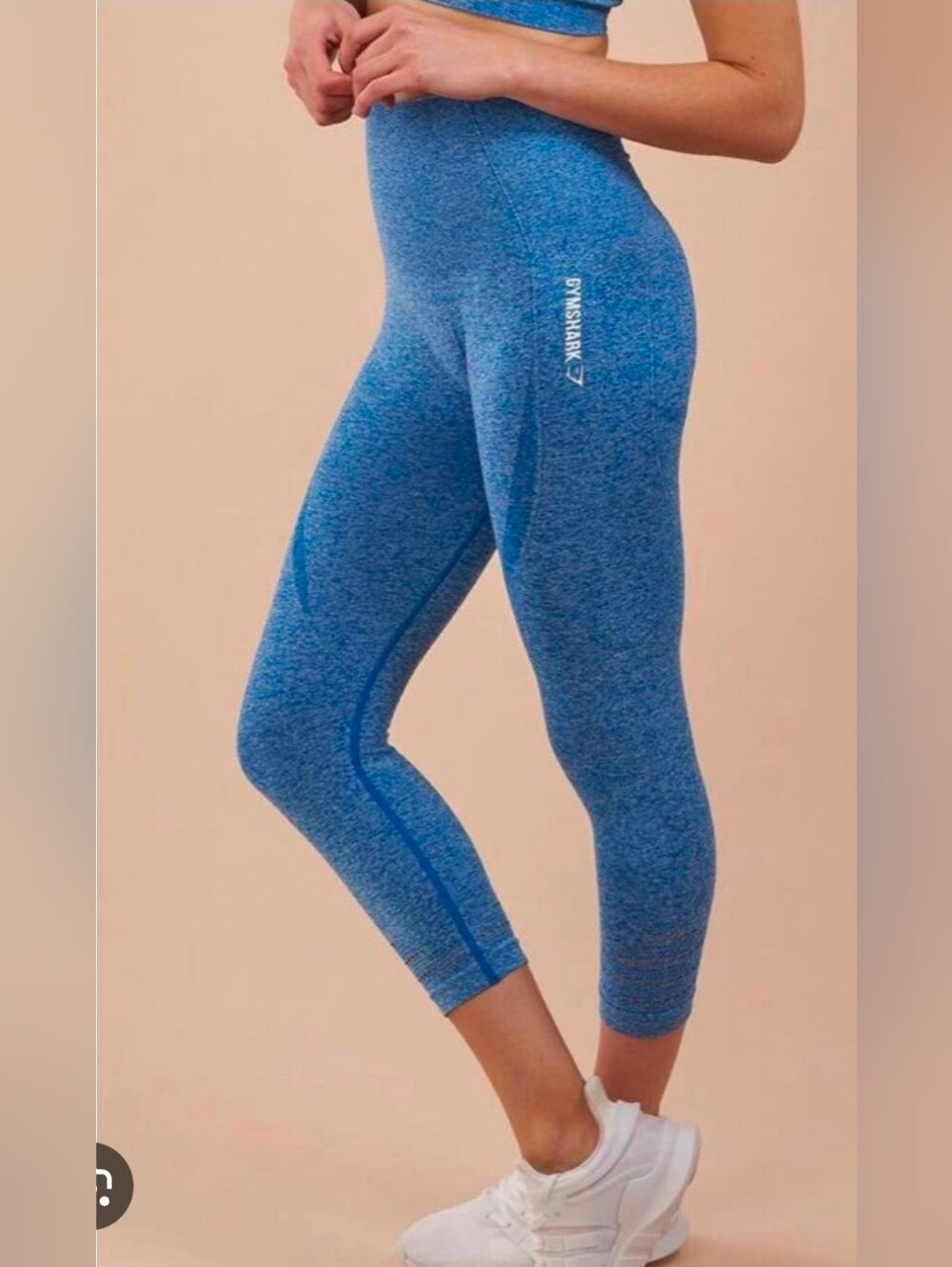 Gymshark Blue Seamless Leggings - Older Style - Size Small